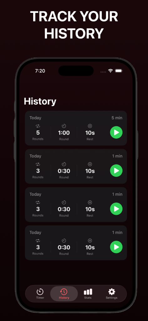 History Screen